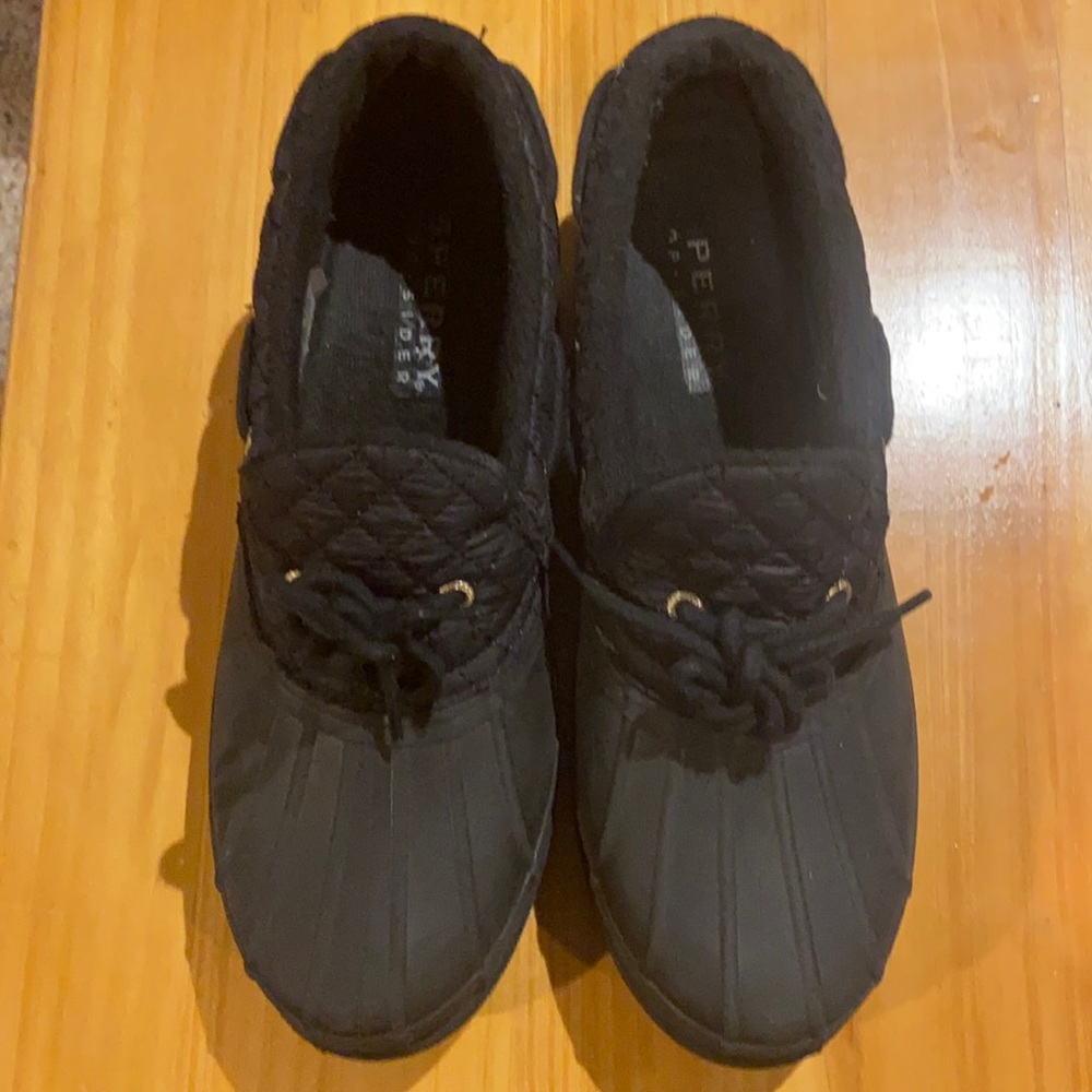 Sperry Black Waterproof Rubber Shoes Size 8.5